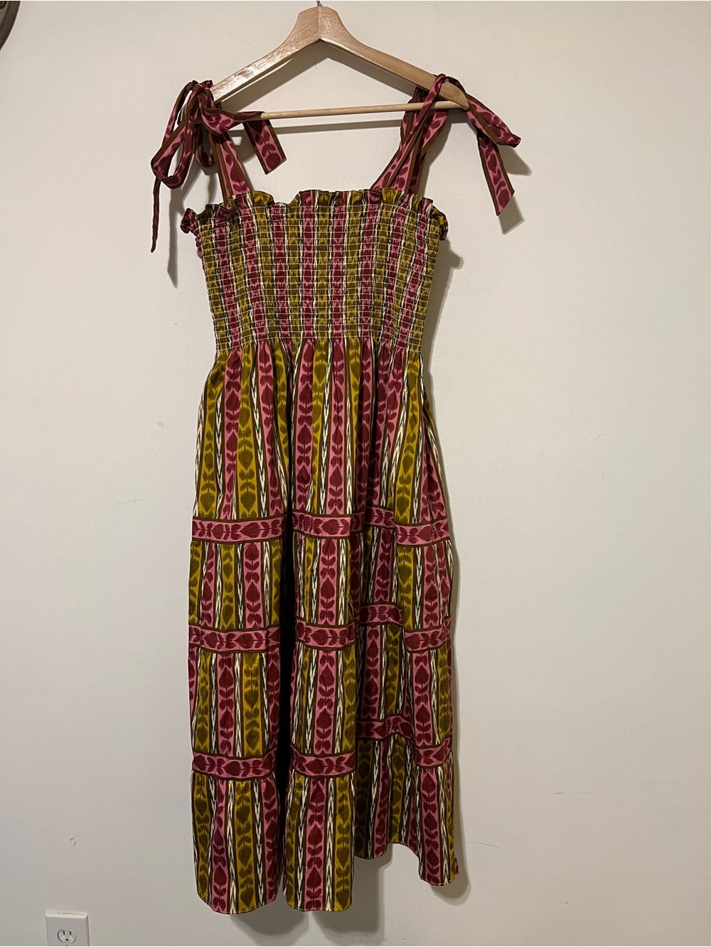Hill House Home Ellie Nap Dress 2XL Ribbon Smocked Midi Cotton XXL F - Picture 4 of 8